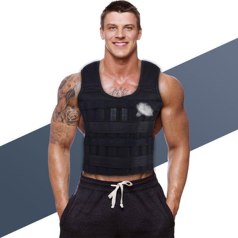 New 66 Lbs Adjustable Weighted Workout Weight Vest Fitness Training Waistcoat Aa