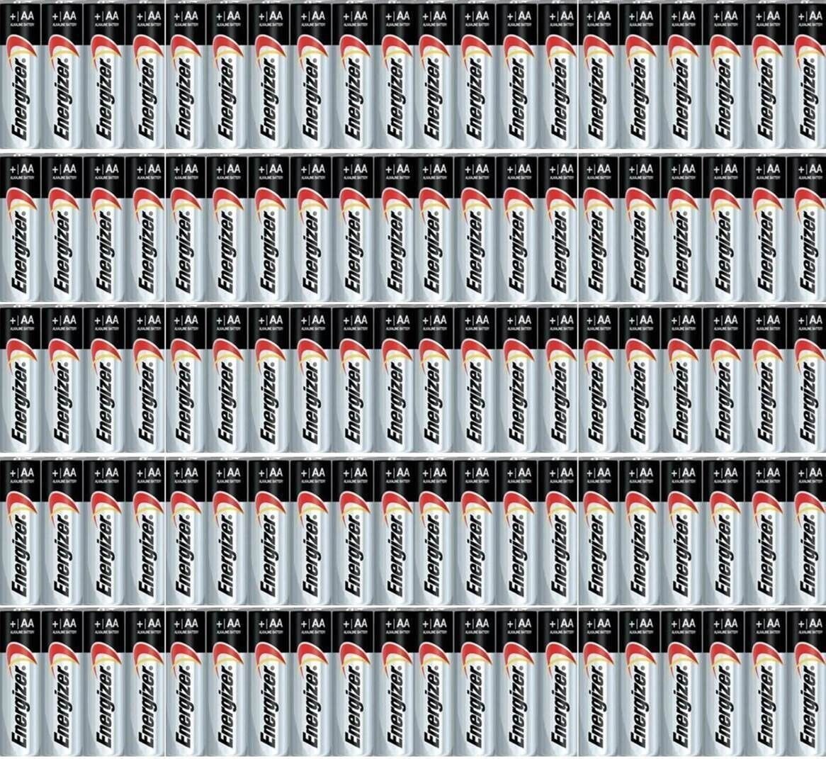 100 Count Energizer Max AA E91 Alkaline Batteries Exp. 2031