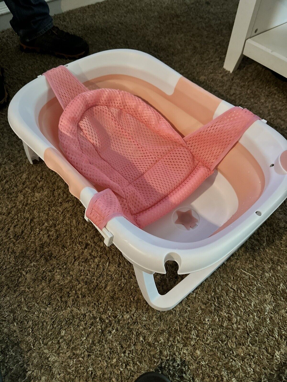Collapsible Baby Bathtub :Bathtub + Baby tub Cushion+ Caring Bag