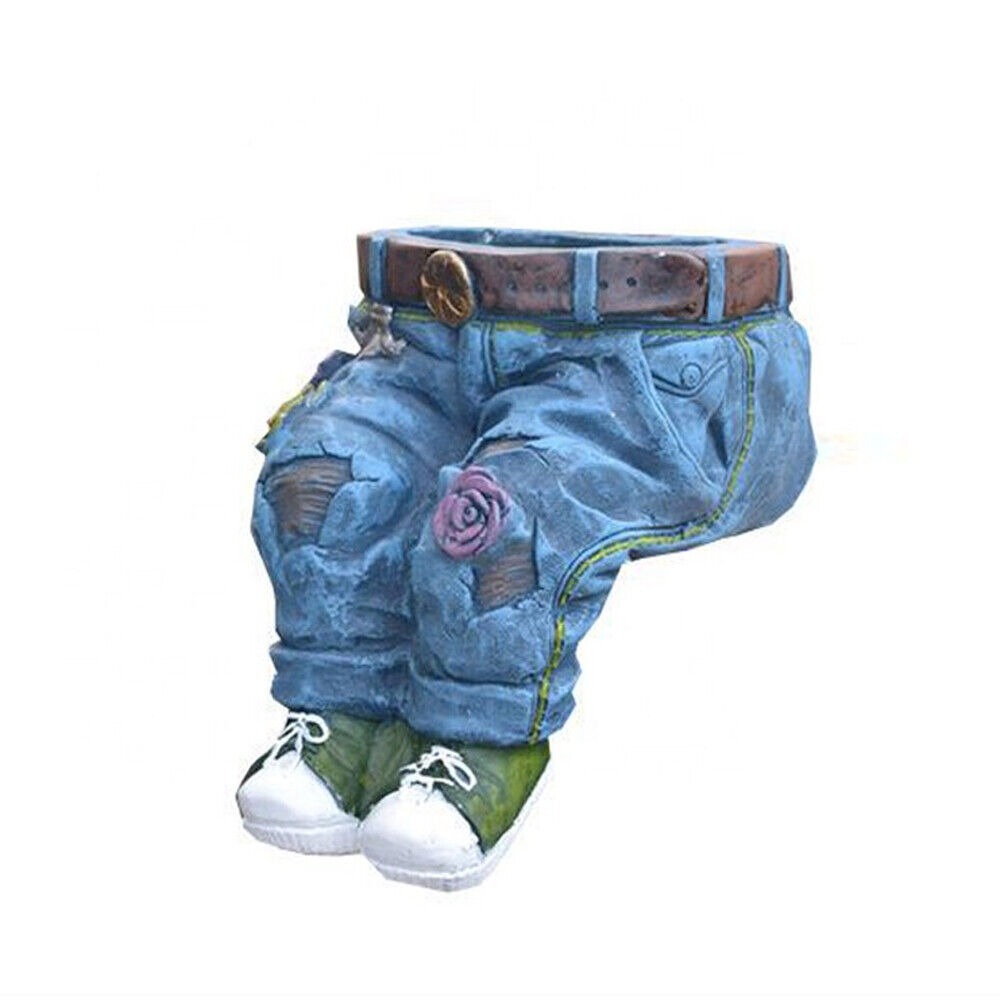 Denim Jeans Resin Outdoor Garden Flower Pot