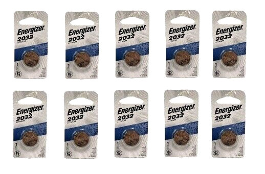 Energizer 3V Lithium Batteries 2032 High Drain Coin Cell, BB: 2031/2032, 10-Pack