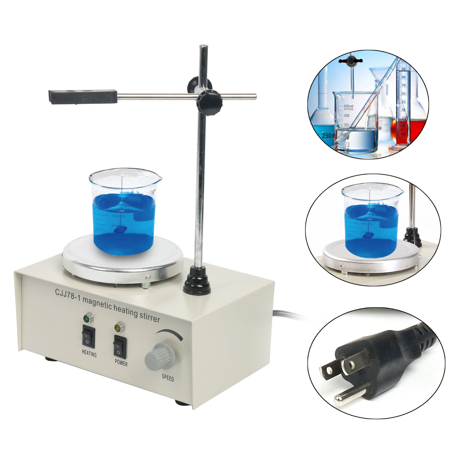 Laboratory Magnetic Stirrer Hot Plate Speed Control Heating Stirring Holder NEW