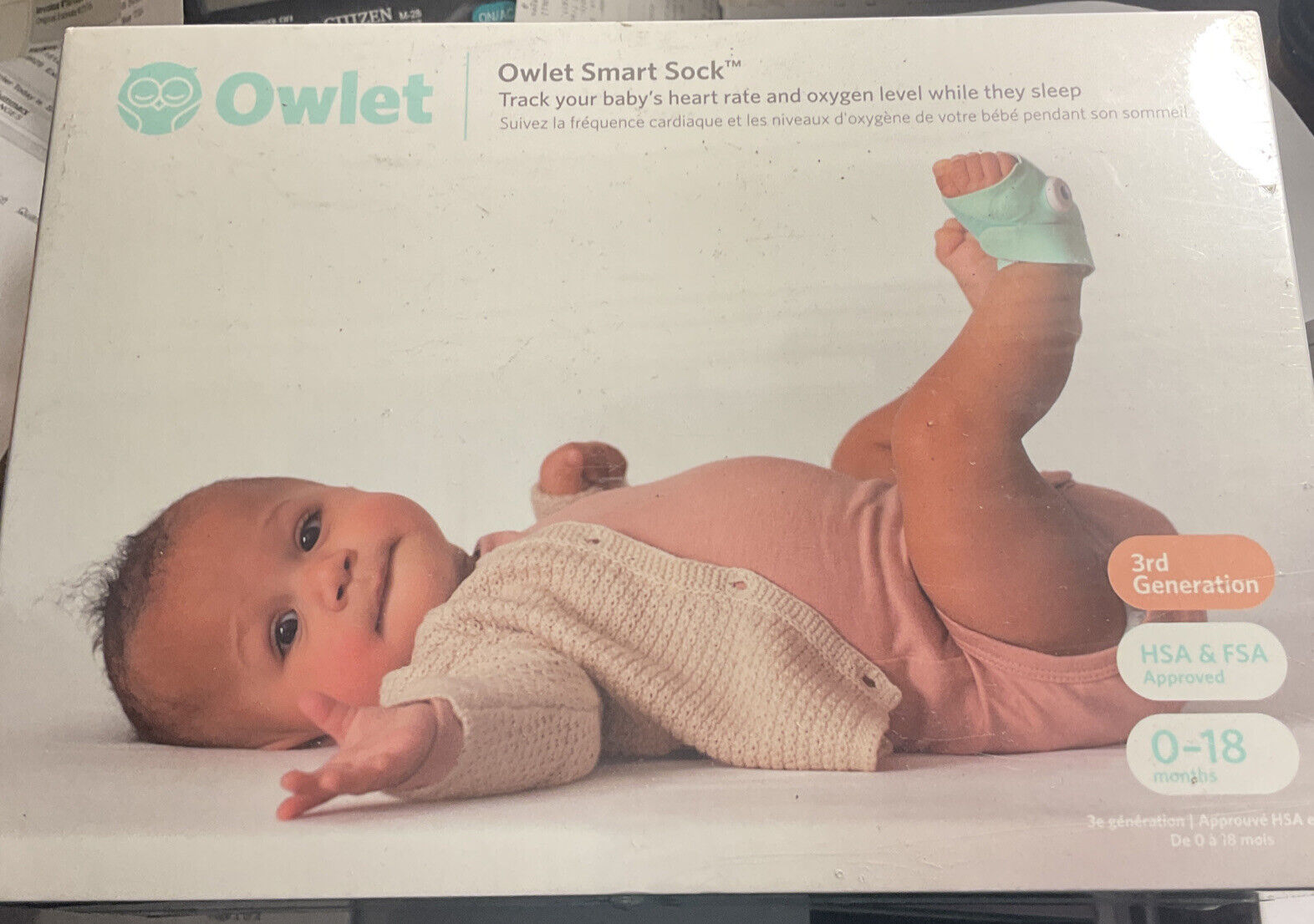 Owlet Smart Sock 3 . BRAND NEW FACTORY SEALED, NEVER OPENED