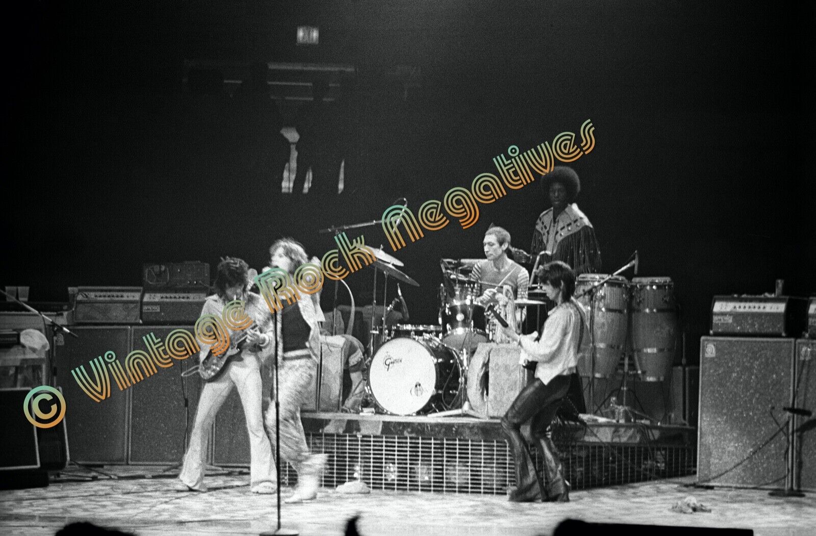 Rolling Stones CHARLIE WATTS 6/25/75 MSG - FINE ART Archival Lab Photo (8.5x11)