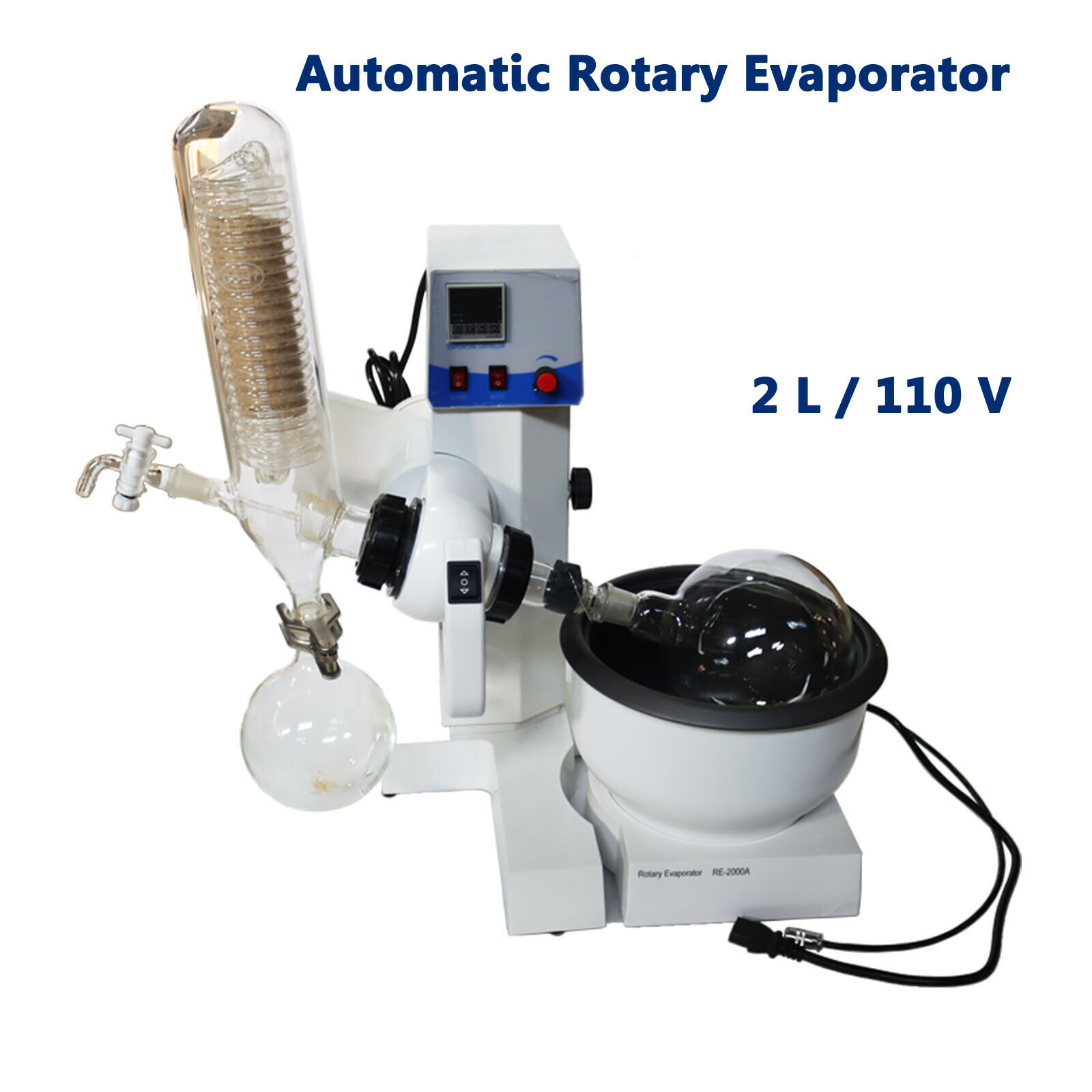 Lab 2L Rotary Evaporator Automatic Lifting Digital Rotavapor RE-2000A 110V