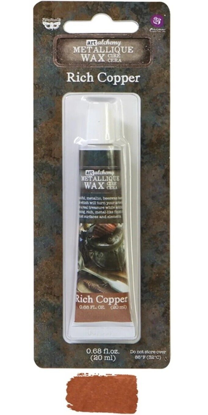 Prima Marketing Finnabair Art Alchemy Metallique Wax .68 Fluid Ounce-Rich Copper