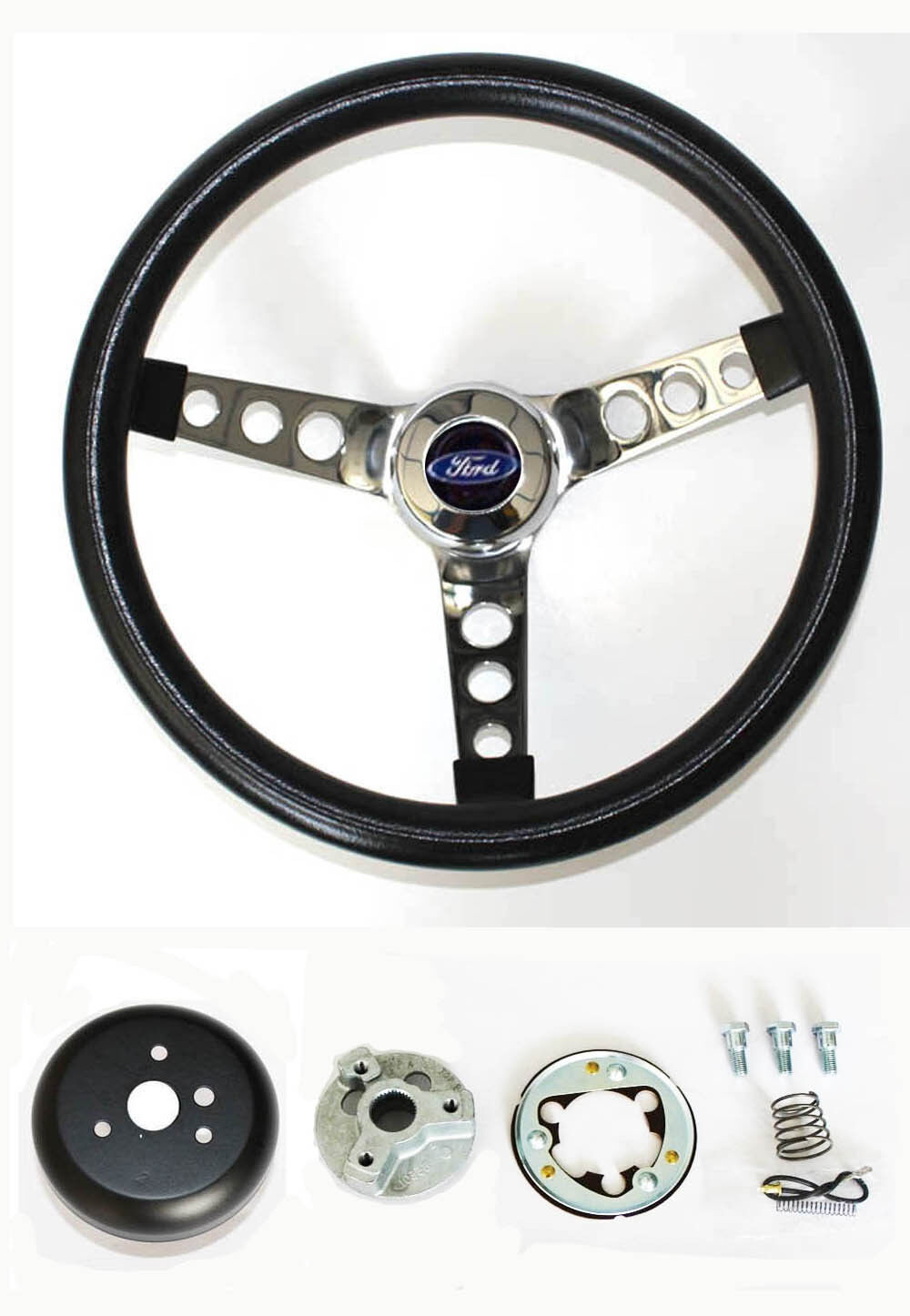75-77 Bronco 70-77 Ford Pick Up F100 F150 F250 F350 steering wheel Black 13 1/2