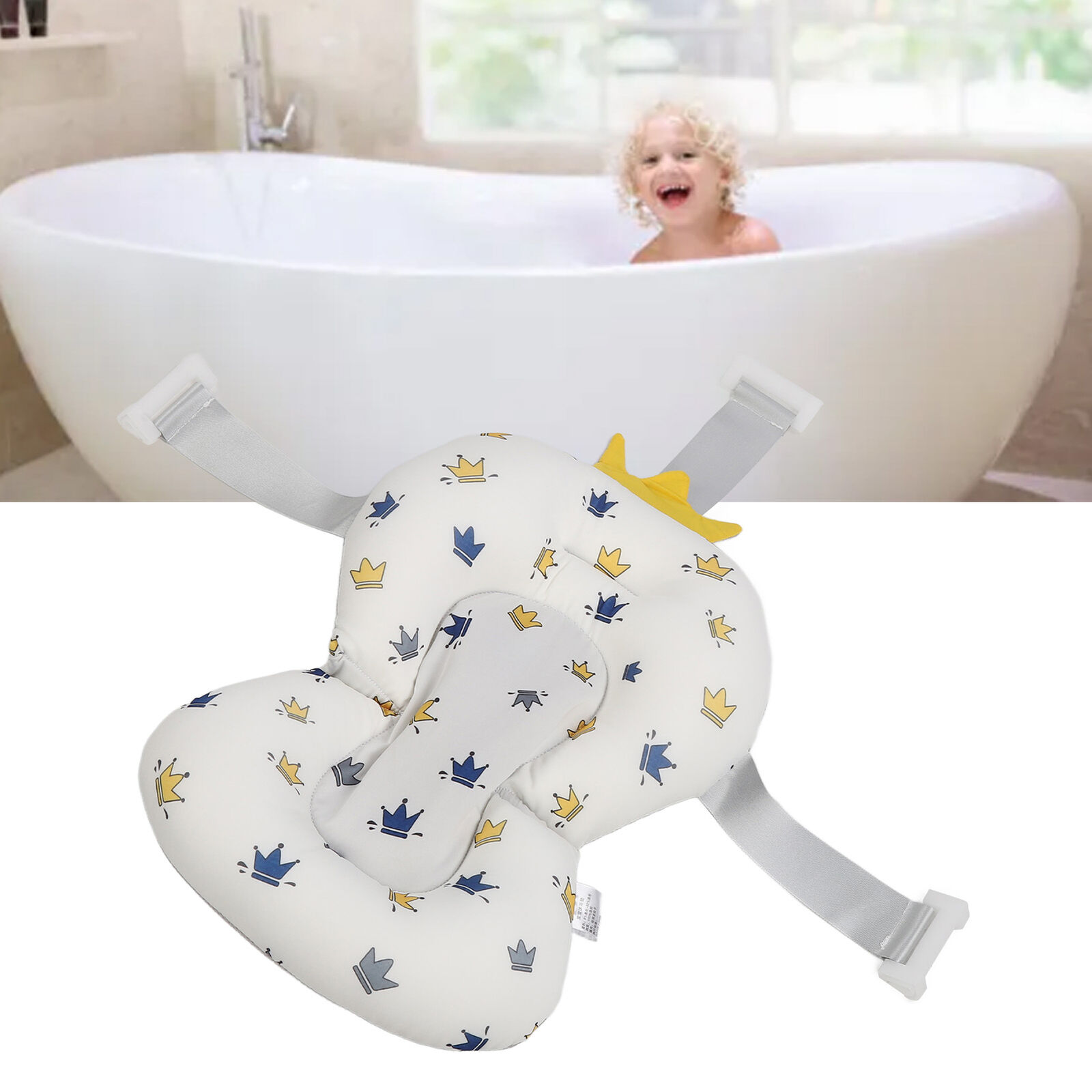 Baby Bathtub Pad Portable Floating Slip Resistance Comfortable Breathable In Spm
