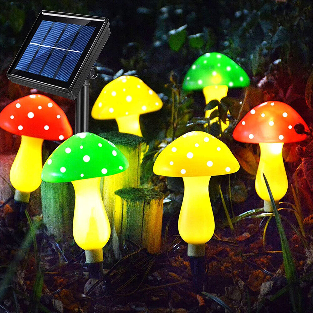 Solar Powered Decorative Outdoor Garden Mushroom Lights