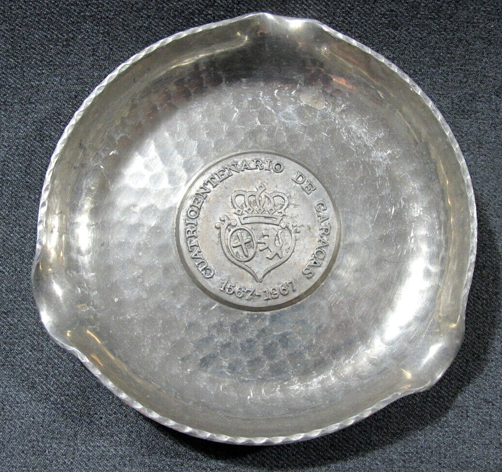 Vintage 400 years of Cuatricentenario de Caracas 1567 - 1967 aluminum ashtray