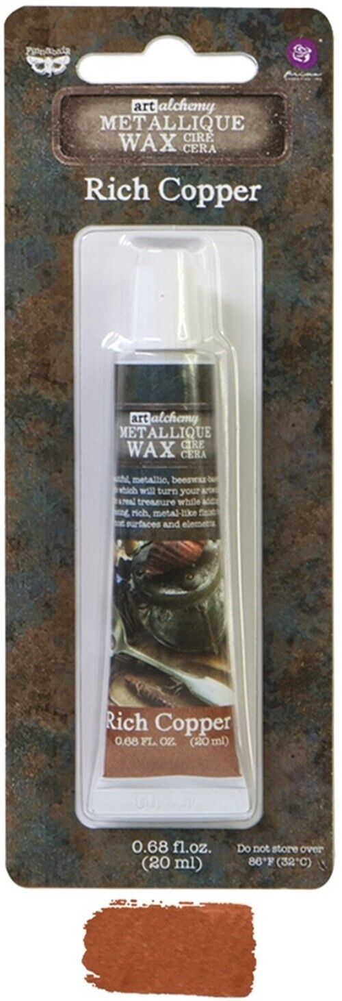 Prima Marketing Finnabair Art Alchemy Metallique Wax .68 Fluid Ounce-Rich Copper