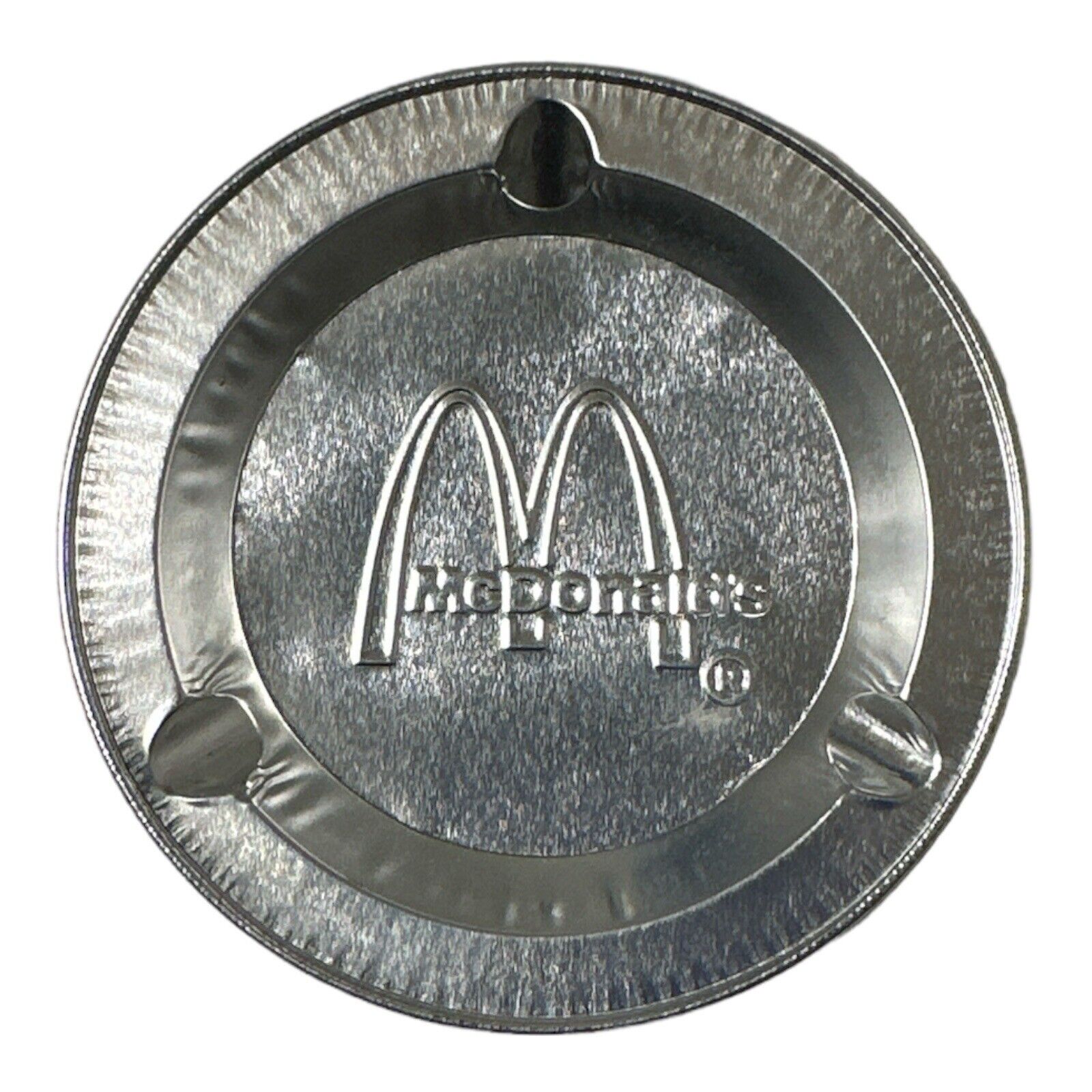 McDonalds Restaurant Vintage New Aluminum Ashtray 3-1/2 Inches 3.5” Silver Color