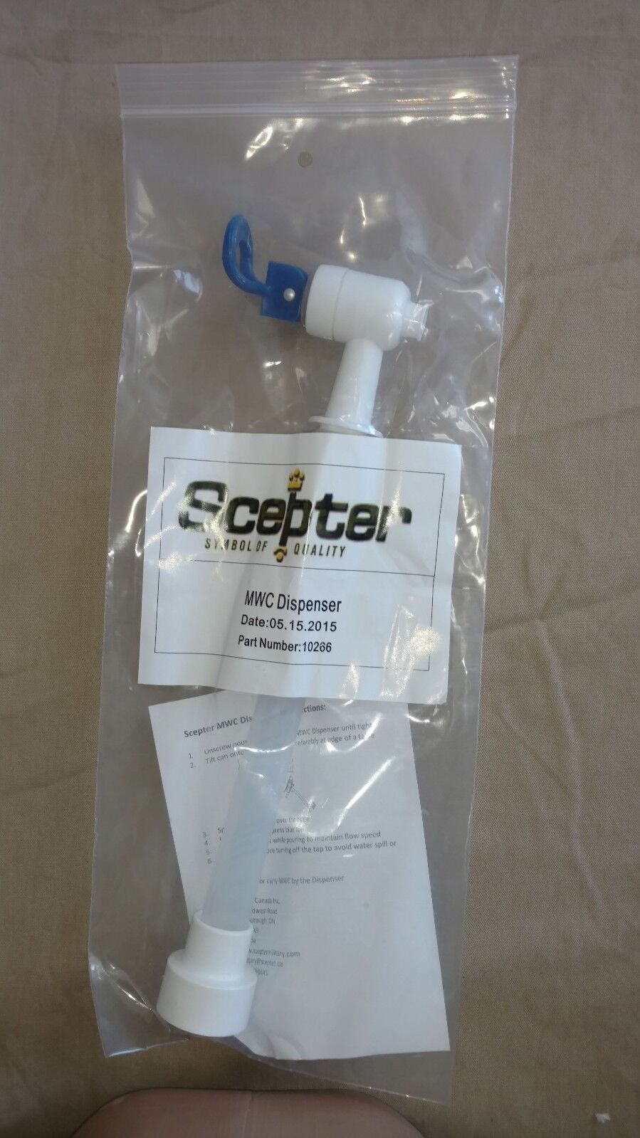 Scepter MWC Dispenser 10266, Spout, Spigot for Water Cans, LCI