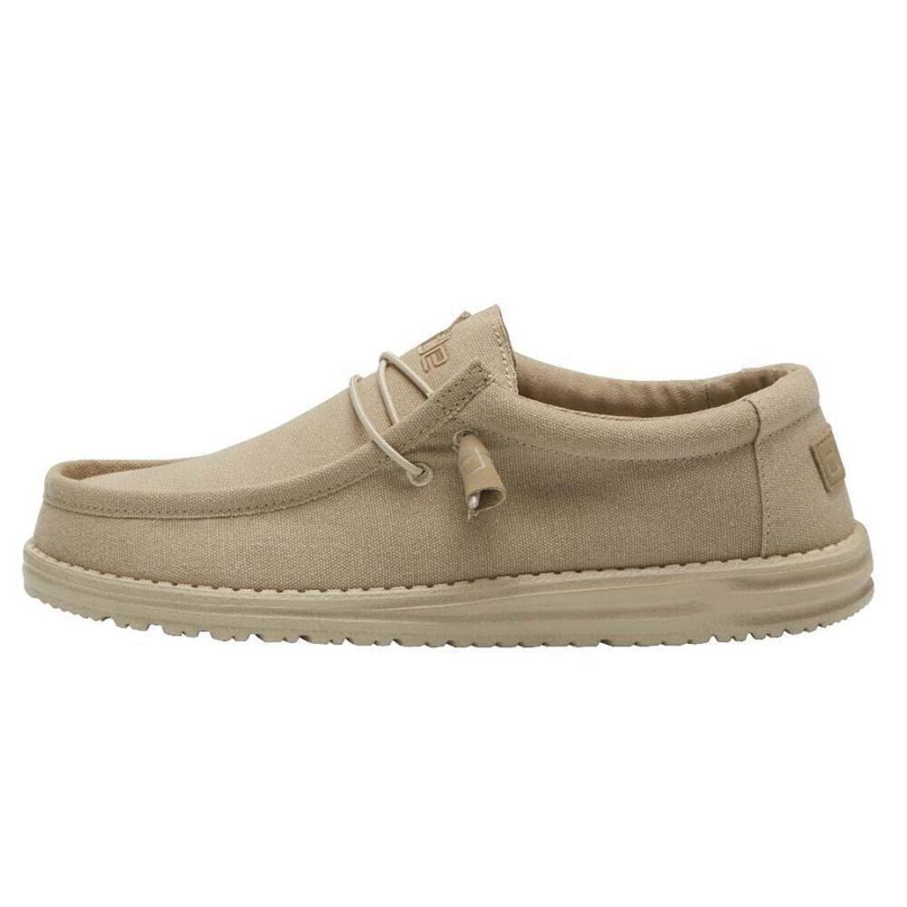 Hey Dude Men's Wally Beige | Men’s Shoes | Men's Slip on Loafers | Light Weight