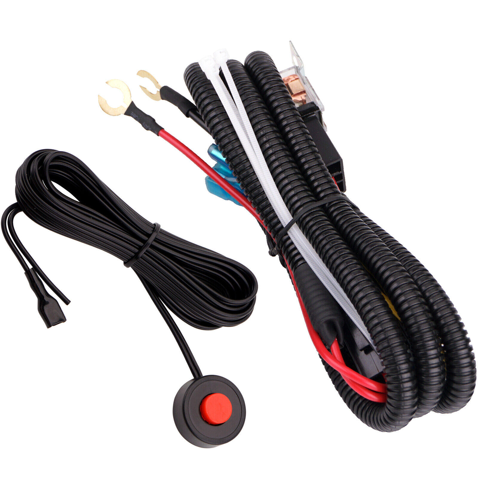 12V Car SUV Truck Train Air Horn Switch Kit for Horn Wiring Harness Relay Button