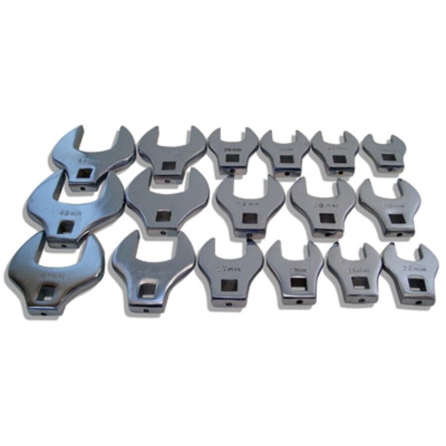 V8 Tools 7917 Crowfoot Wrench Set, 17 Piece, 1/2