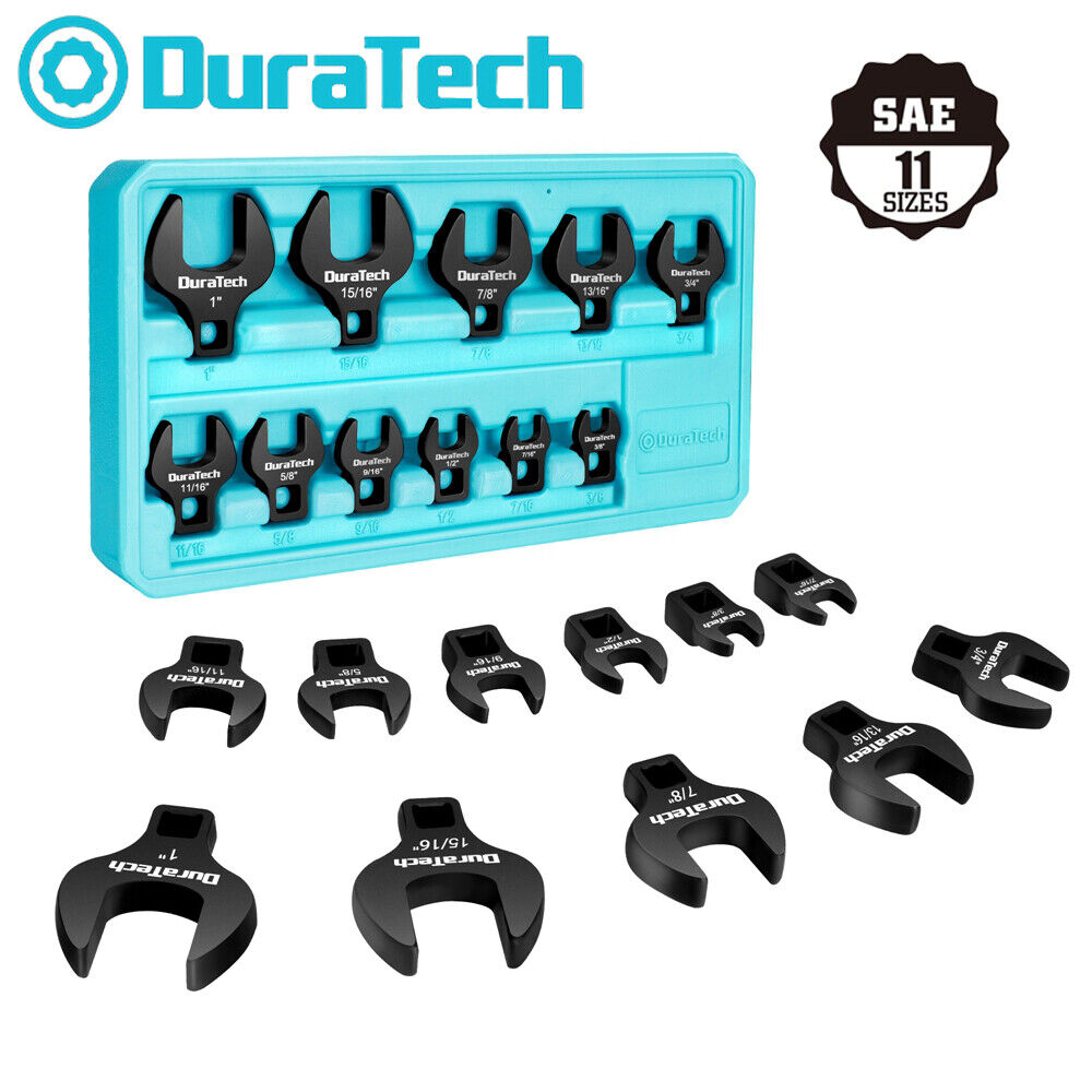 DURATECH 11PC Crows Foot Wrench Set 3/8 Dr SAE 3/8