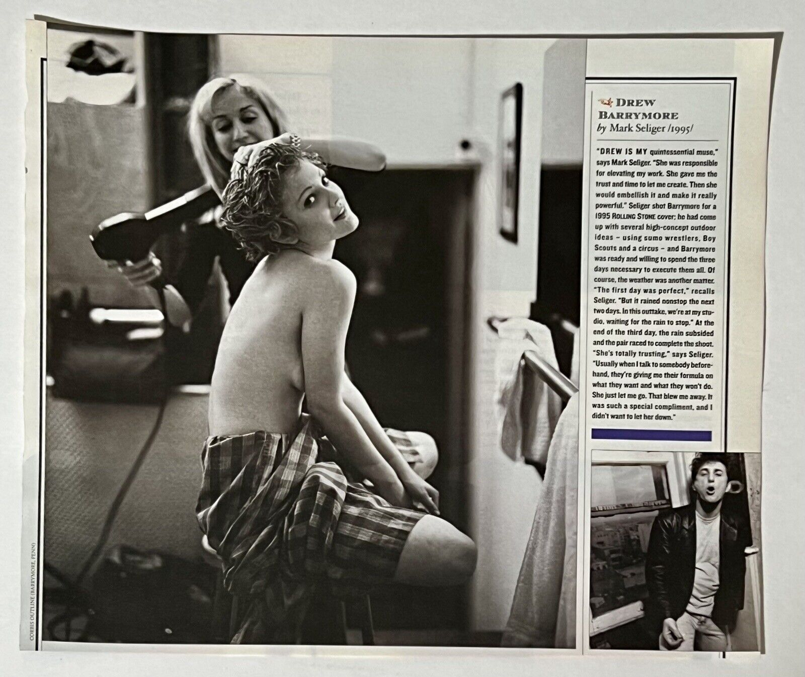 1999 Drew Barrymore  rolling stones Photograph 10.25