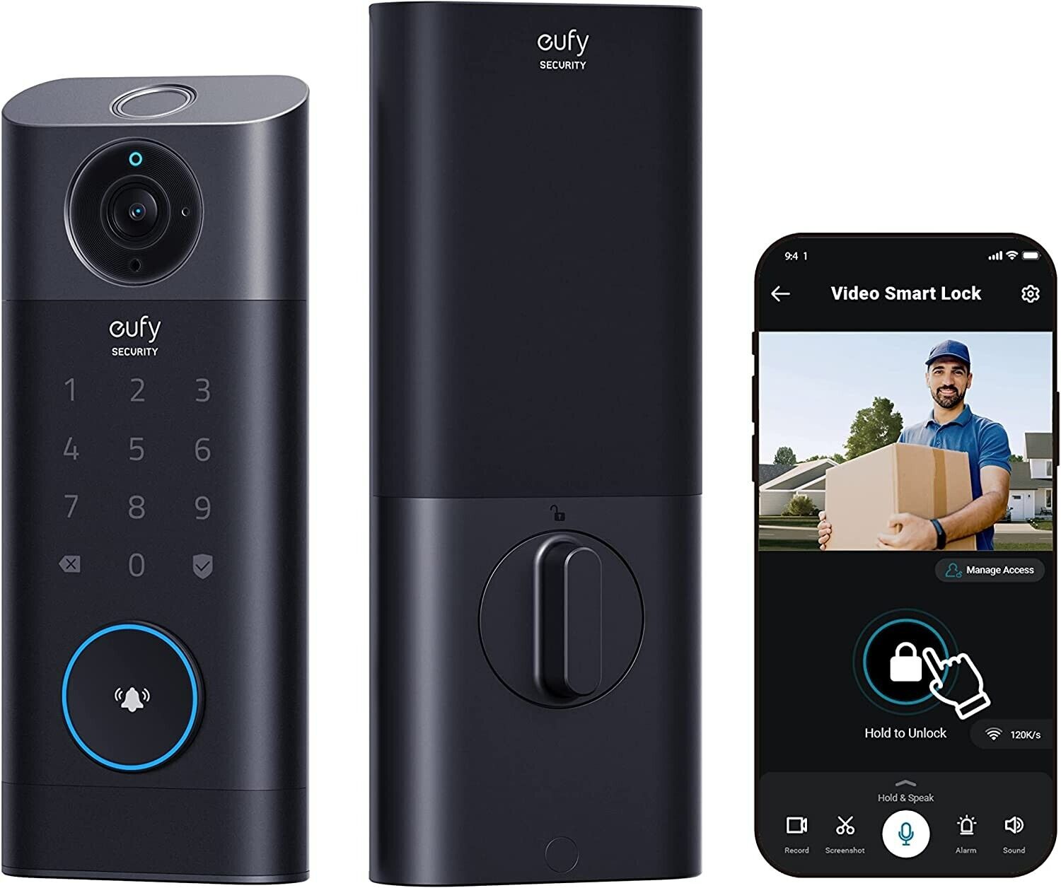eufy S330 Video Smart Lock Wi-Fi Camera Doorbell Fingerprint Keyless Door Lock