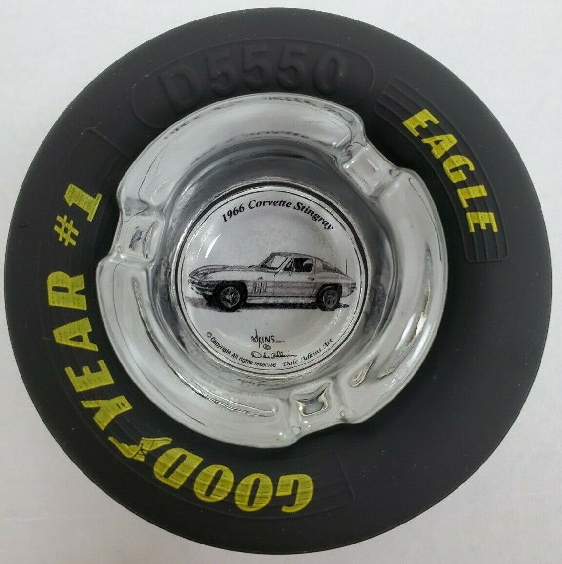 Goodyear Rubber Tire Ashtray-1966 Corvette Stingray - New