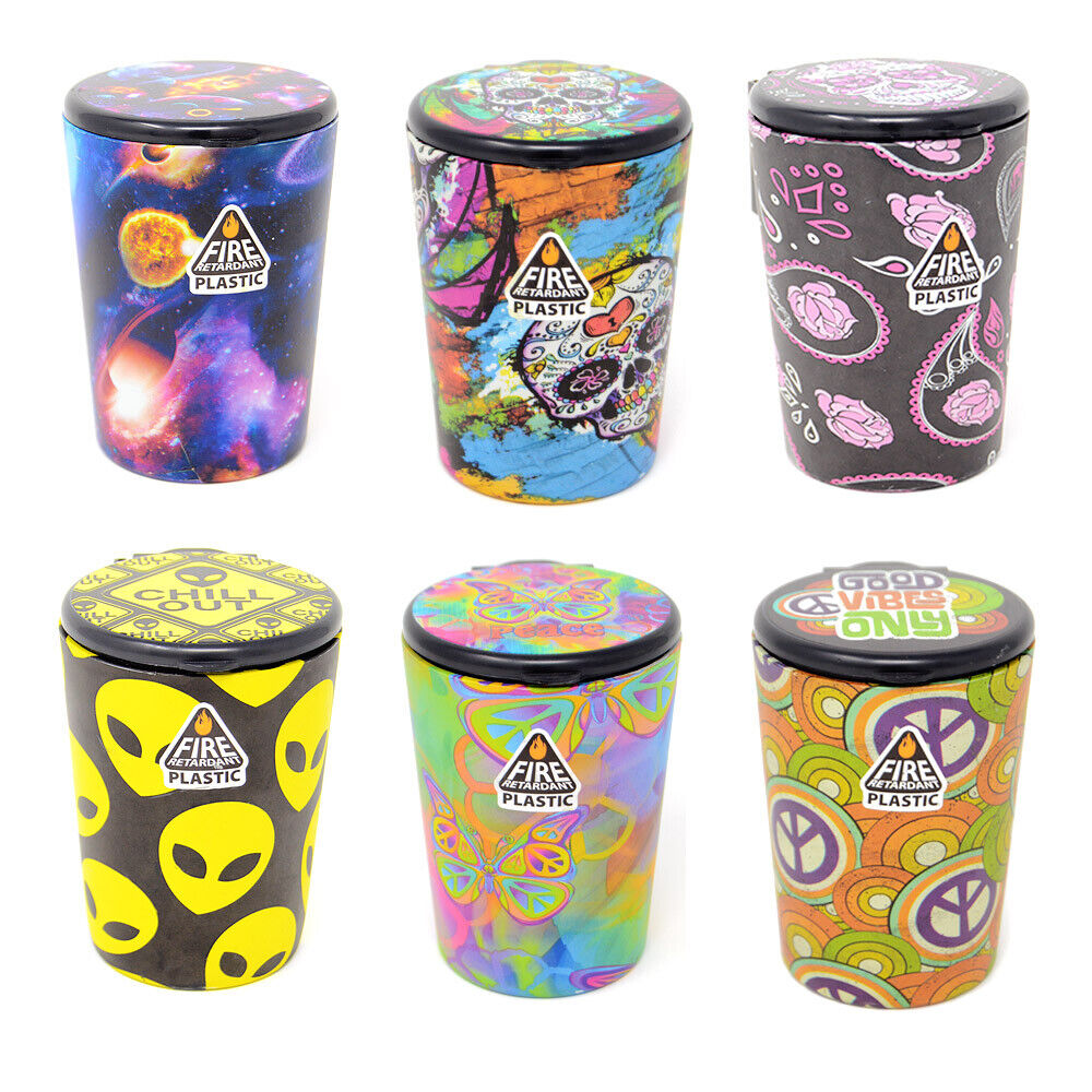 Butt Bucket Ashtray Car Home Outdoor Portable Ash Holder LED Glow Top Misc