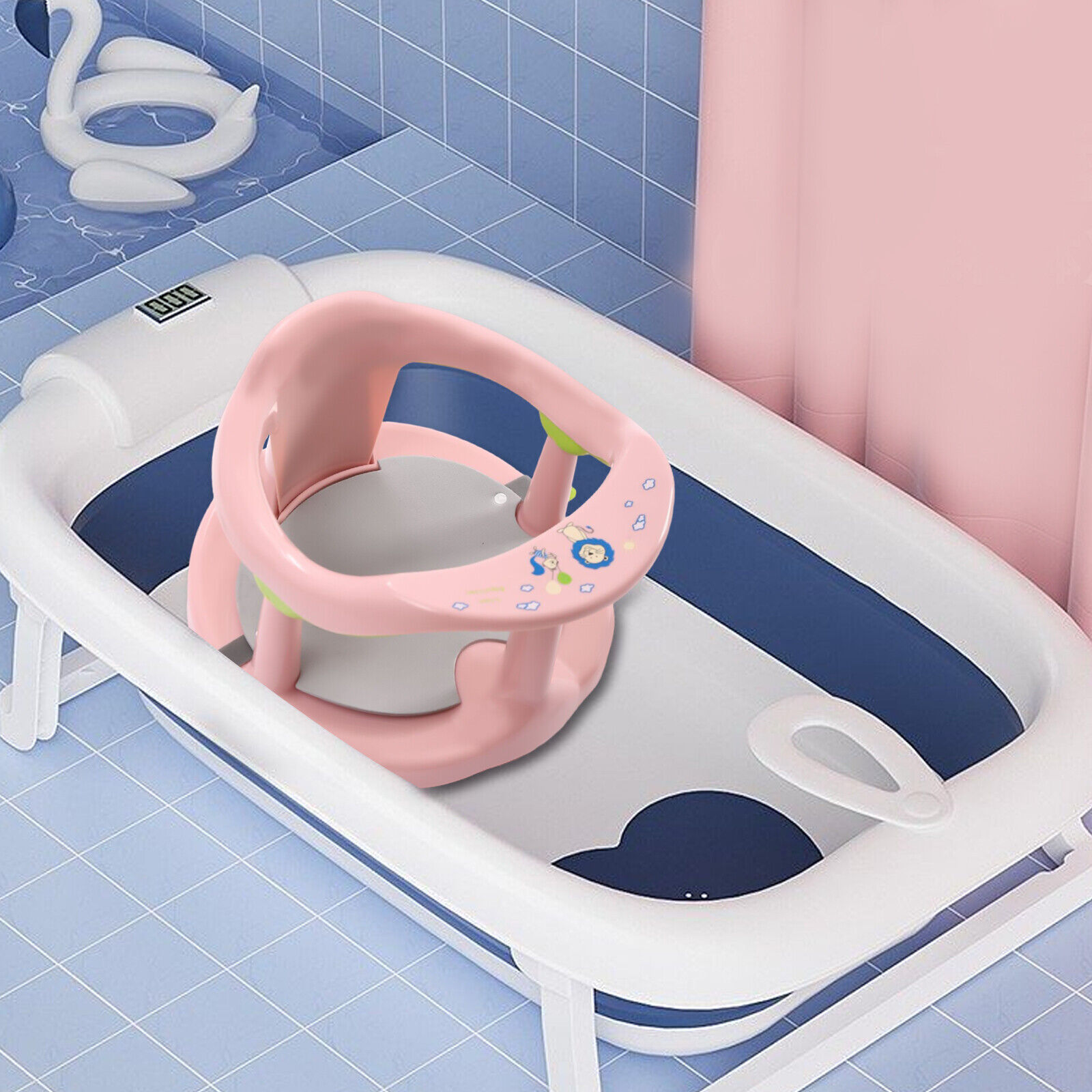 Baby Bath Tub Ring Seat Safety Chair With Anti Slip Suction Cups High Quality