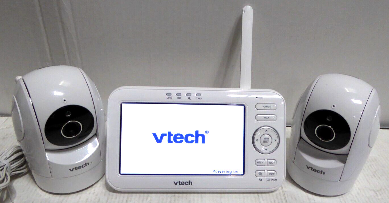 VTECH TWO Camera Video Baby Monitor VM5262-2 Color Display Night Vision FREE SHI