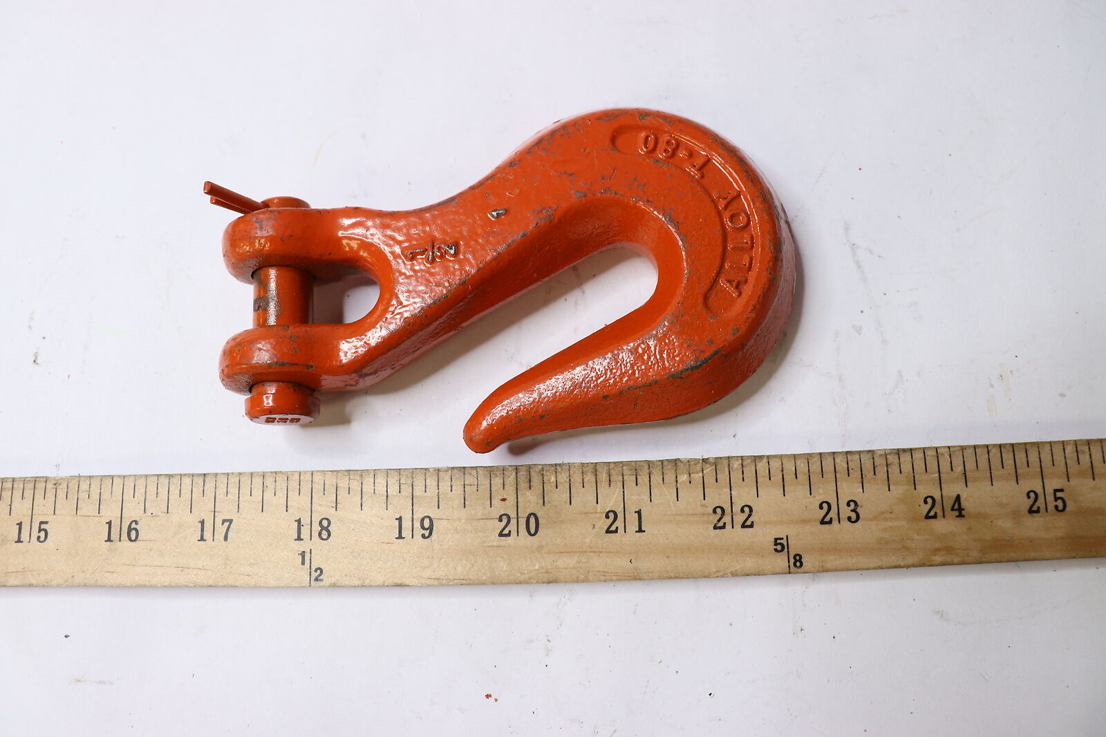 CM Clevis Grab Hook With Pin Forged Alloy Orange 1/2