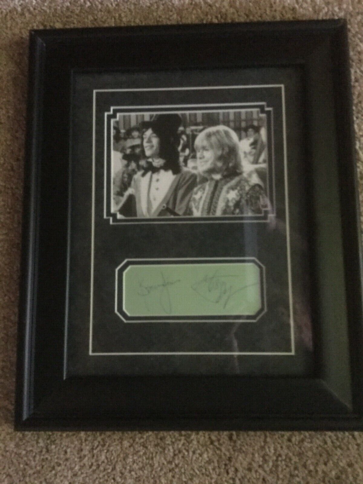 Rolling Stones Brian Jones, Mick Jagger and Keith Richards autographs with photo
