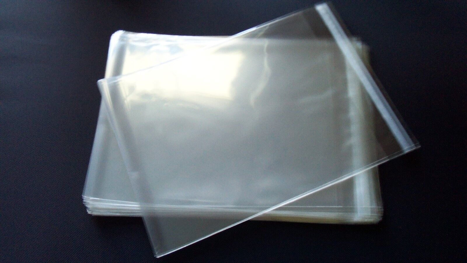 300 5 1/4 x 7 1/4 (A7) Clear Resealable Cello Poly Cellophane Card Sleeves Bags