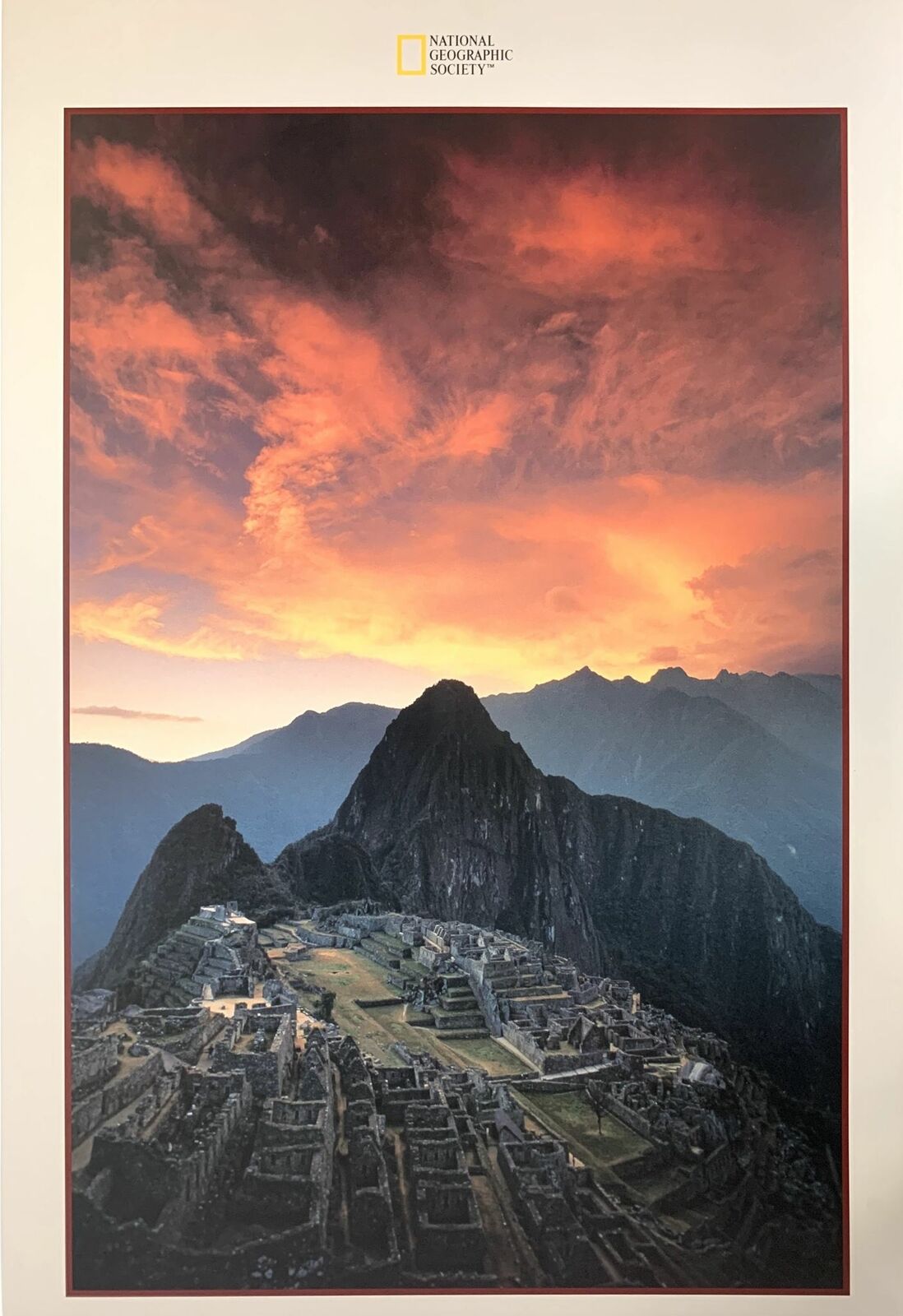 National Geographic Machu Picchu Vintage Scenic Poster 22 x 33