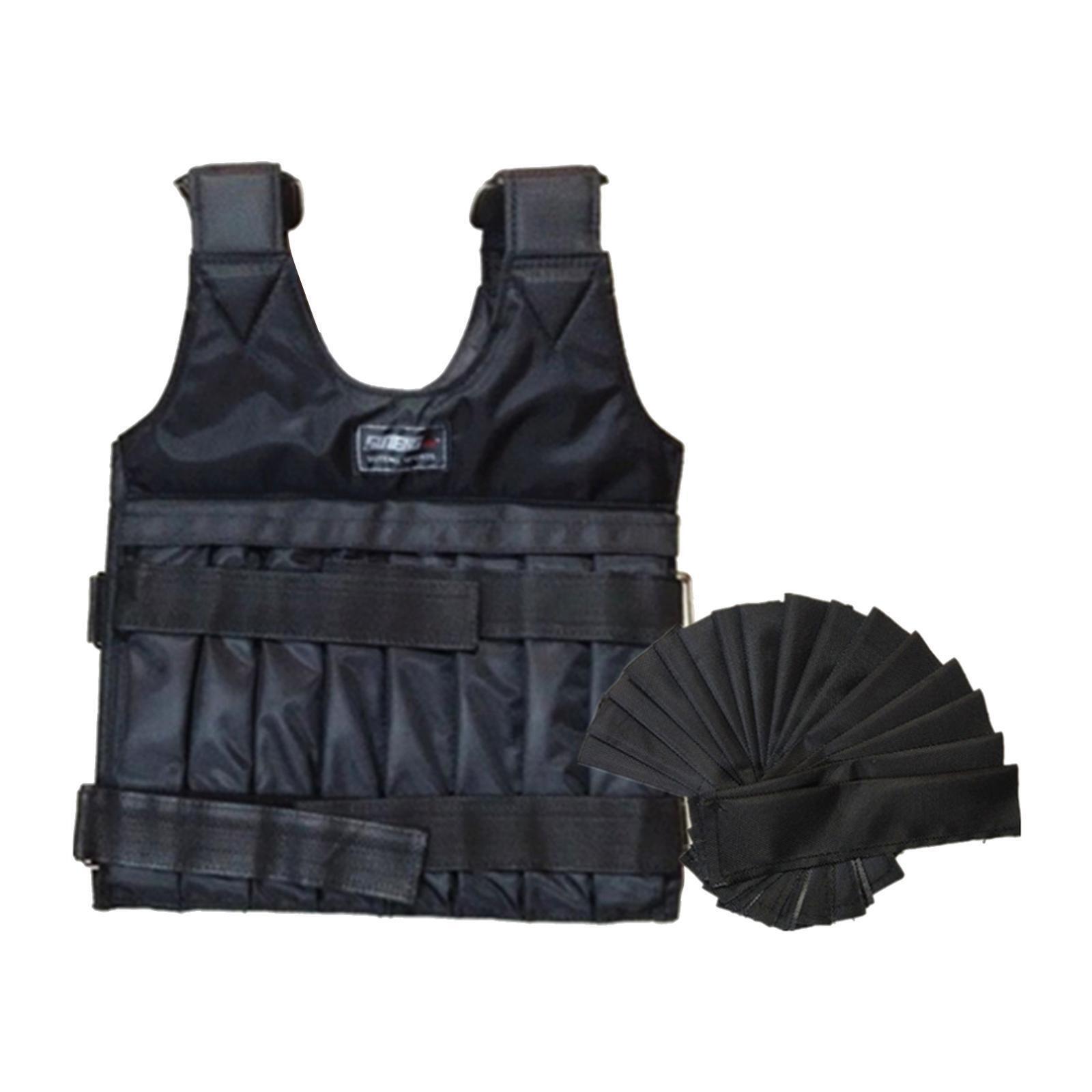 Weighted Weight Vest Adjustable Training Fitness Workout Strength Exercise 44 LB