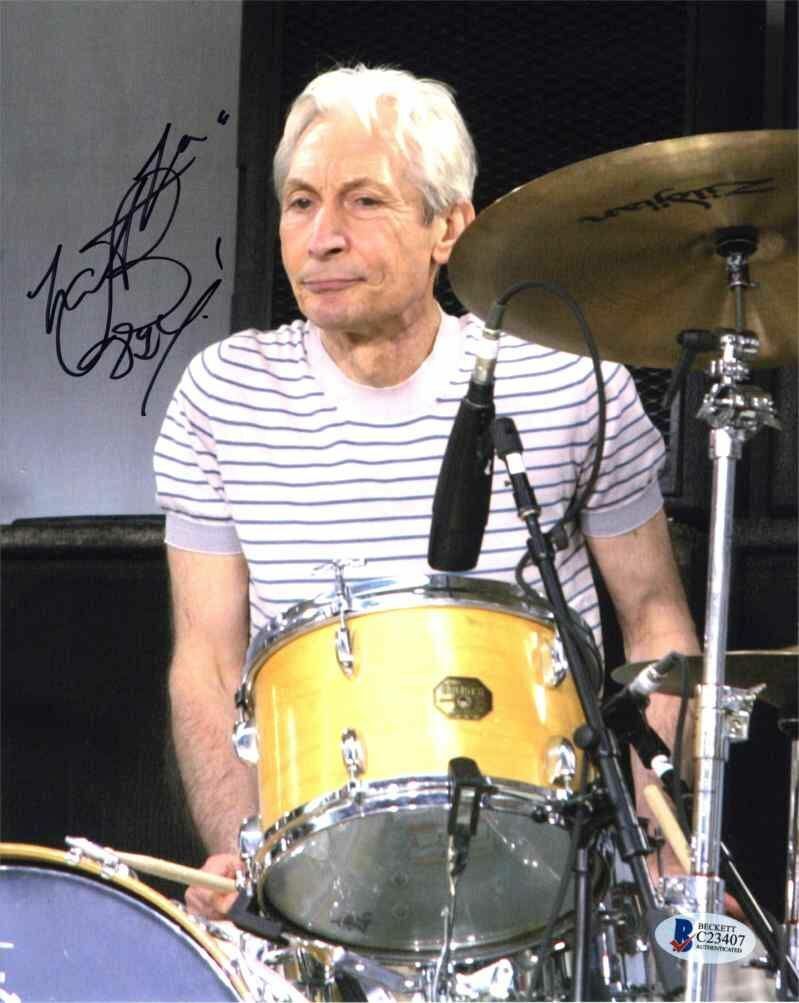 Charlie Watts Rolling Stones  reproduction photo and Re-Print signature #2