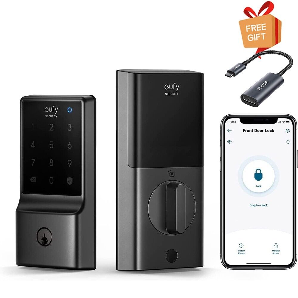 eufy Security Smart Lock 5-in-1 Keyless Entry Door Lock Built-in WiFi Deadbolt