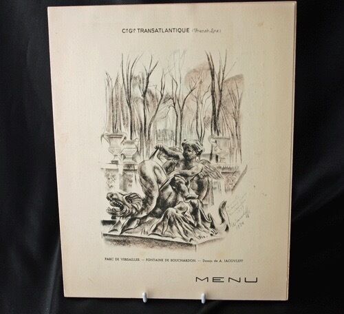 FRENCH LINE SS PARIS Dinner Menu 1935 Versailles
