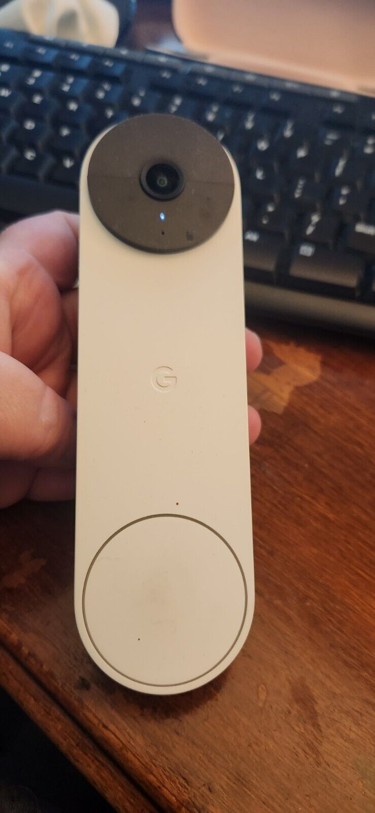 Google Nest GA01318-US Doorbell Battery - Snow/White USED