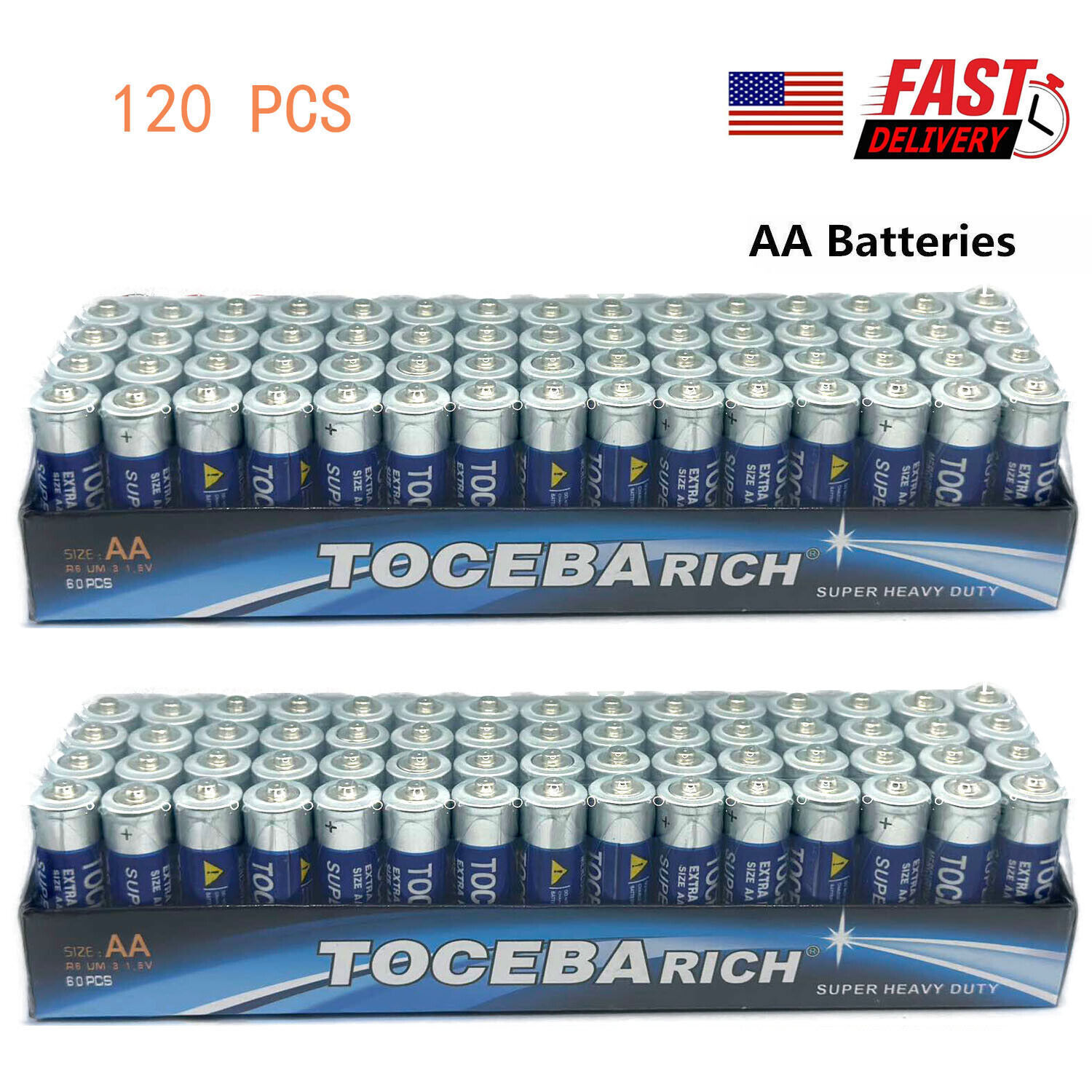 12/24/60/120 Pack AA Batteries Extra Heavy Duty1.5v Lots New Fresh US Seller