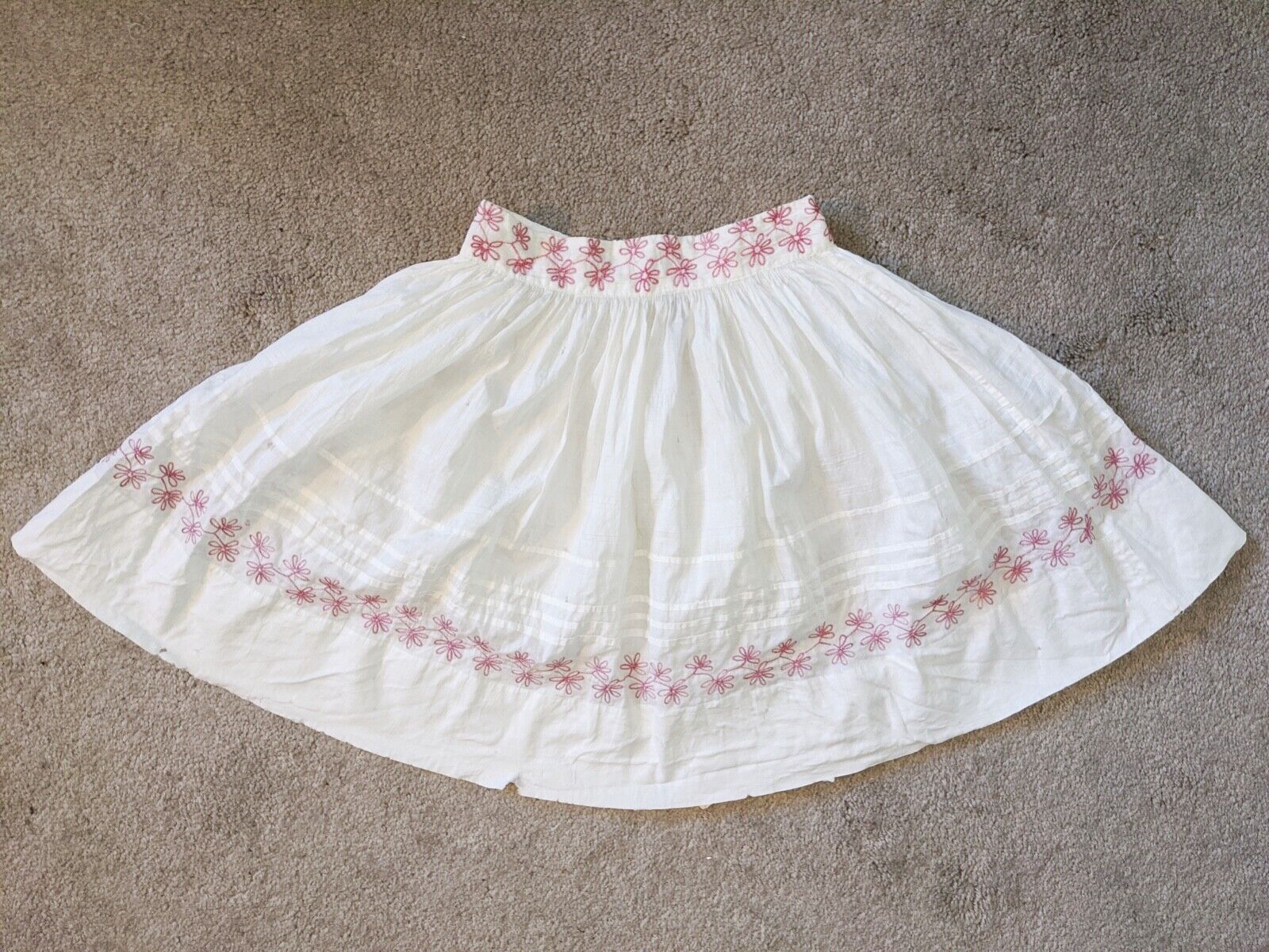 Antique European Mid 19th Century Victorian Handmade Folk Skirt