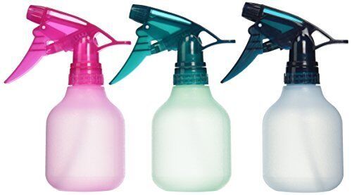 3 TOLCO Empty Spray Bottles 8 Oz. Frosted, Pastel blue, Turquoise, Violet