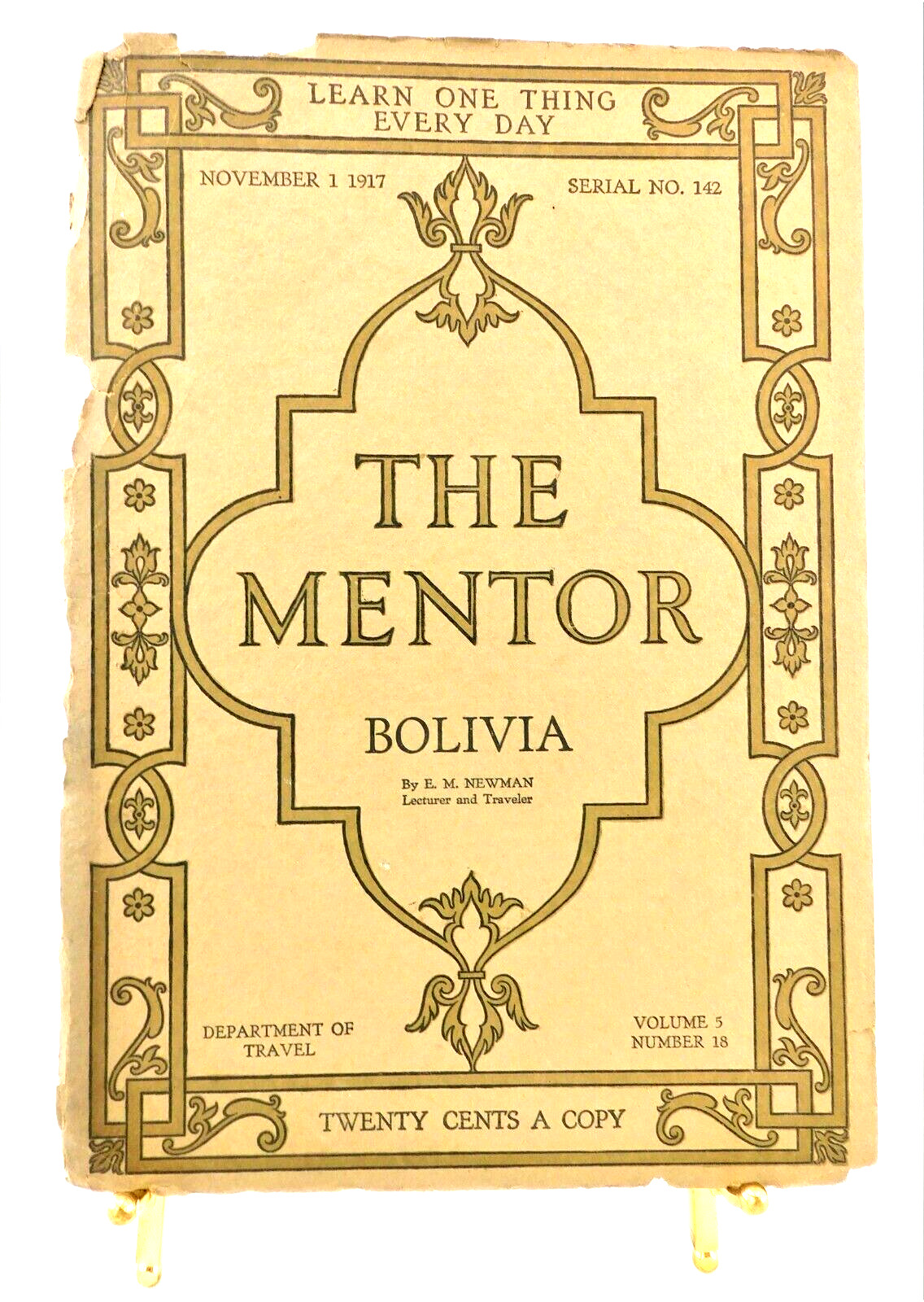Bolivia The Mentor Vtg 1917 Old Lithographic Prints 3 Pieces Llamas La Paz Oruro