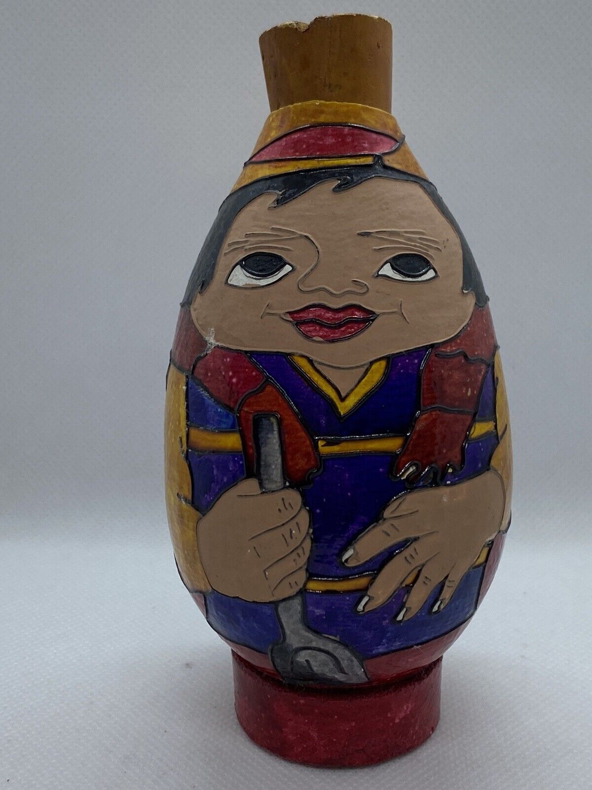 Embossed Hand Painted TARRA COLOMBIA Souvenir Decor