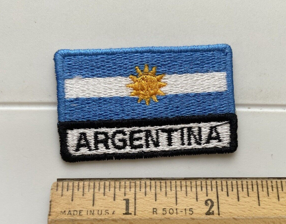 Argentina Argentinian Flag South America Small Embroidered Patch Badge