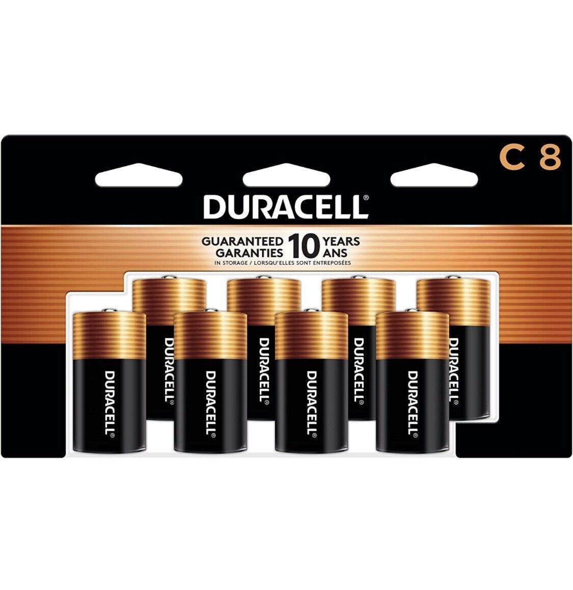 NEW Duracell - Copper Top C Alkaline Batteries 1.5V / 8 pack