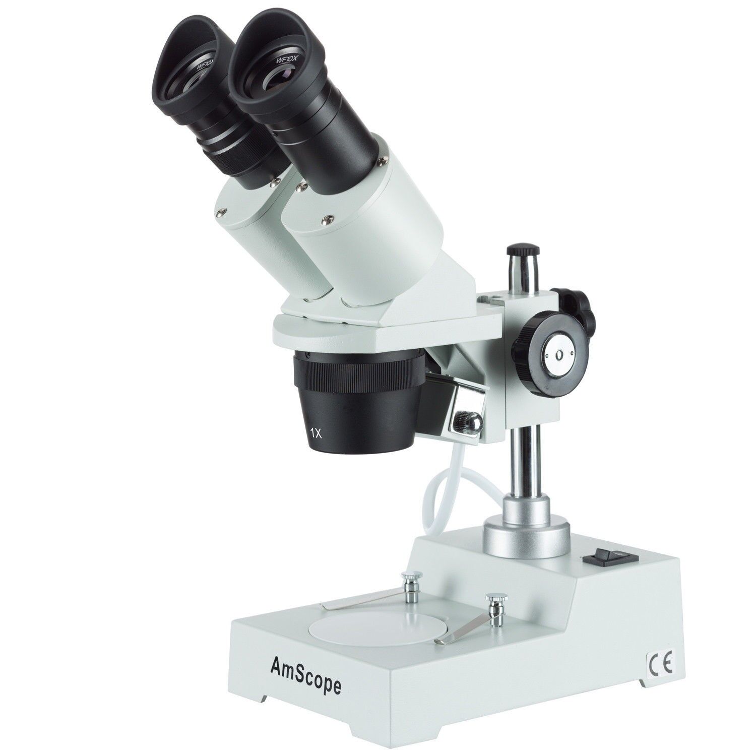 AmScope 10X & 30X Binocular Stereo Student Microscope with Metal Frame + 3D View
