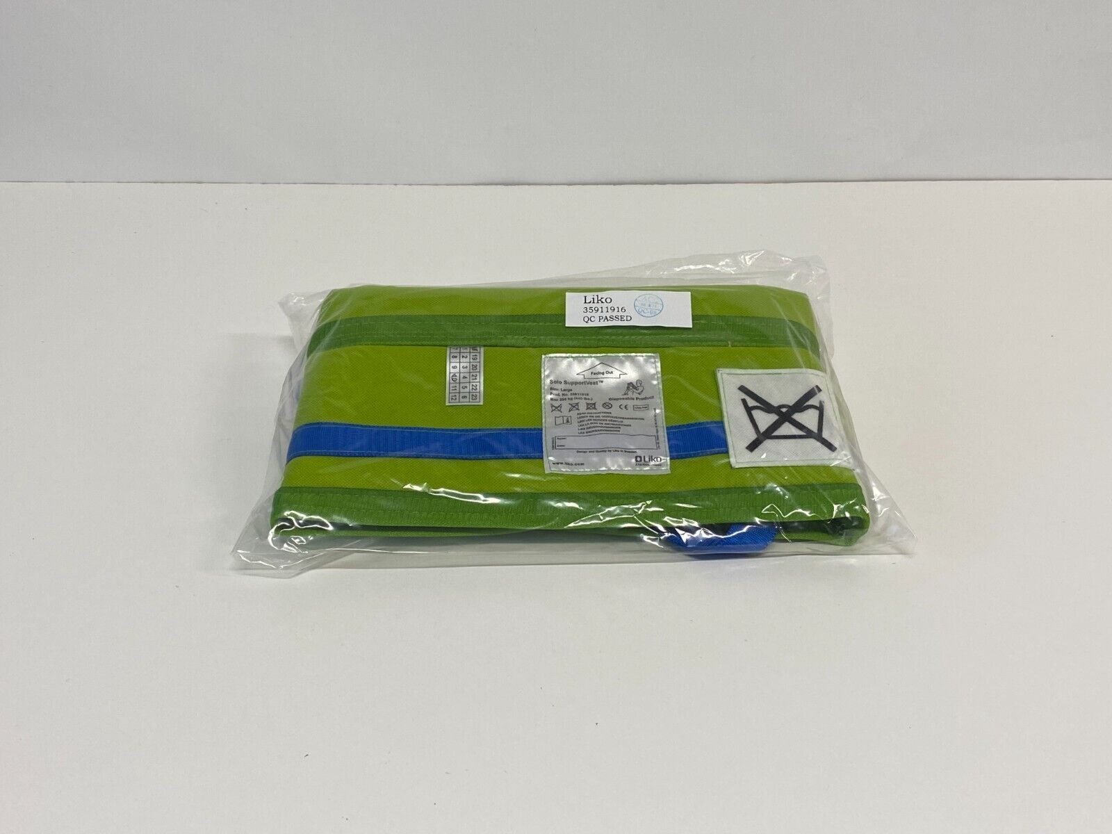 T53:  LIKO Solo Support Vest LARGE 440lbs Patient Lift Sit to Stand Aid 35911916