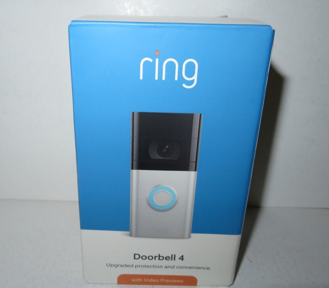 Ring Video Doorbell 4 Satin Nickel Brand New Sealed