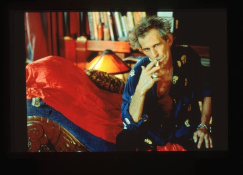 Keith Richards Rolling Stones Smoking Virgin Records Original 35mm Transparency