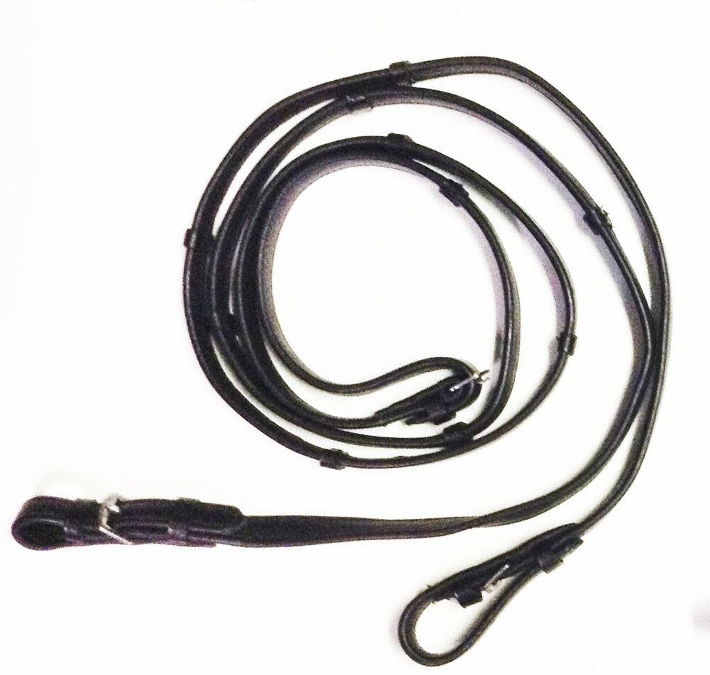 Dressage Reins/Calf wrapped with stops-hook or buckle end-CLEARANCE