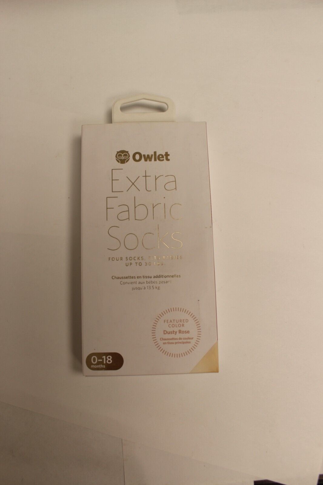 Owlet DUSTY ROSE Pink Extra Fabric Socks 0-18 Months Smart Sock 3rd Gen - NEW