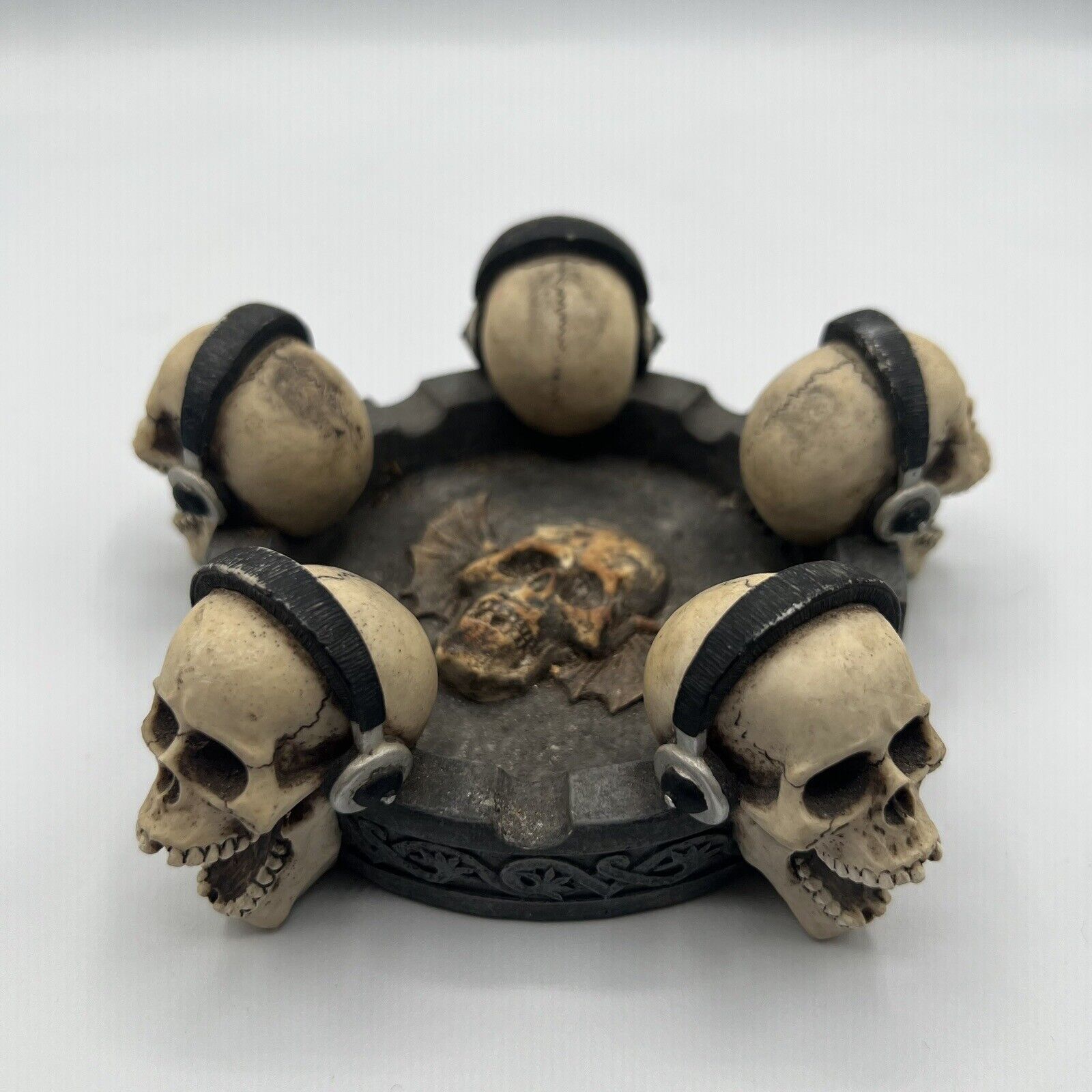 Skeleton Skull Ashtray Halloween Pacific Bones Cigar Tray